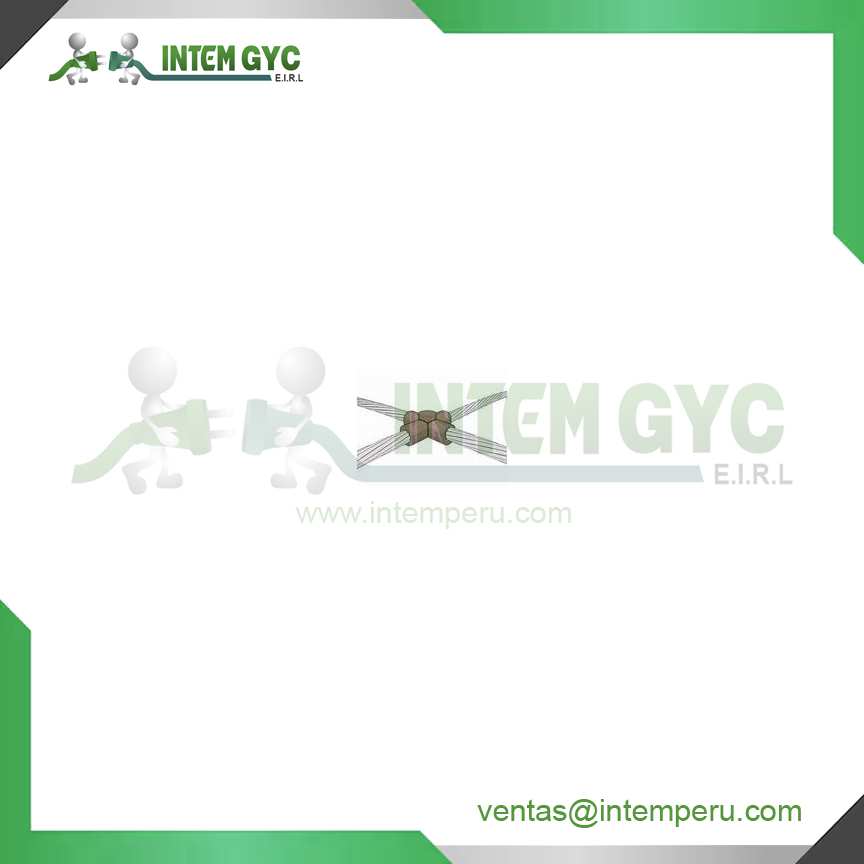 Molde para soldadura en cruz horizontal de cables de 120mm2 de seccion en el mismo plano.