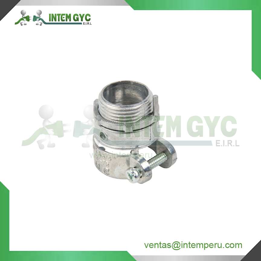 CONECTOR CONDUIT EMT 1/2´´(16MM) AISLADO UL ACERADO
