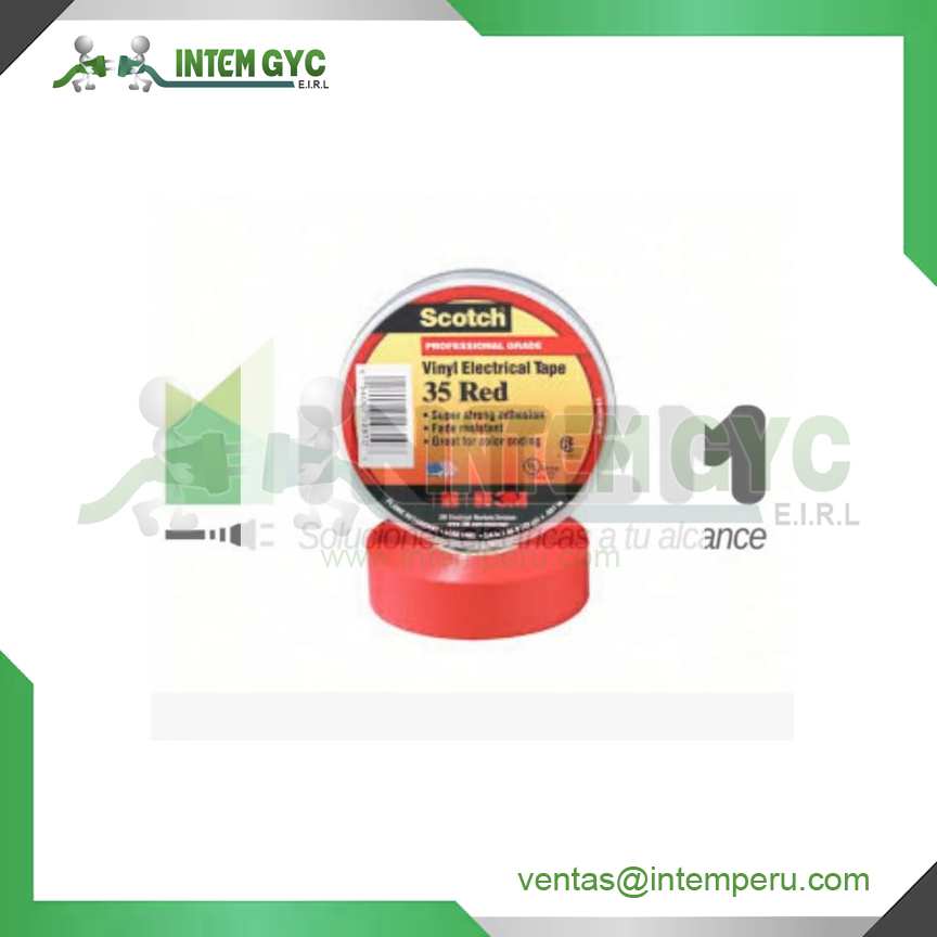 CINTA VINILICA SCOTCH 35 ROJO