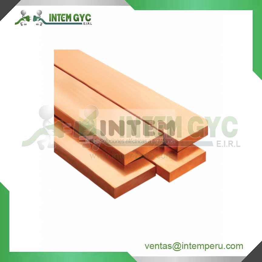 PLATINA DE COBRE DE 10 x 30 mm